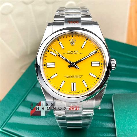 rolex perpetual 41 yellow|Rolex oyster perpetual 41 price.